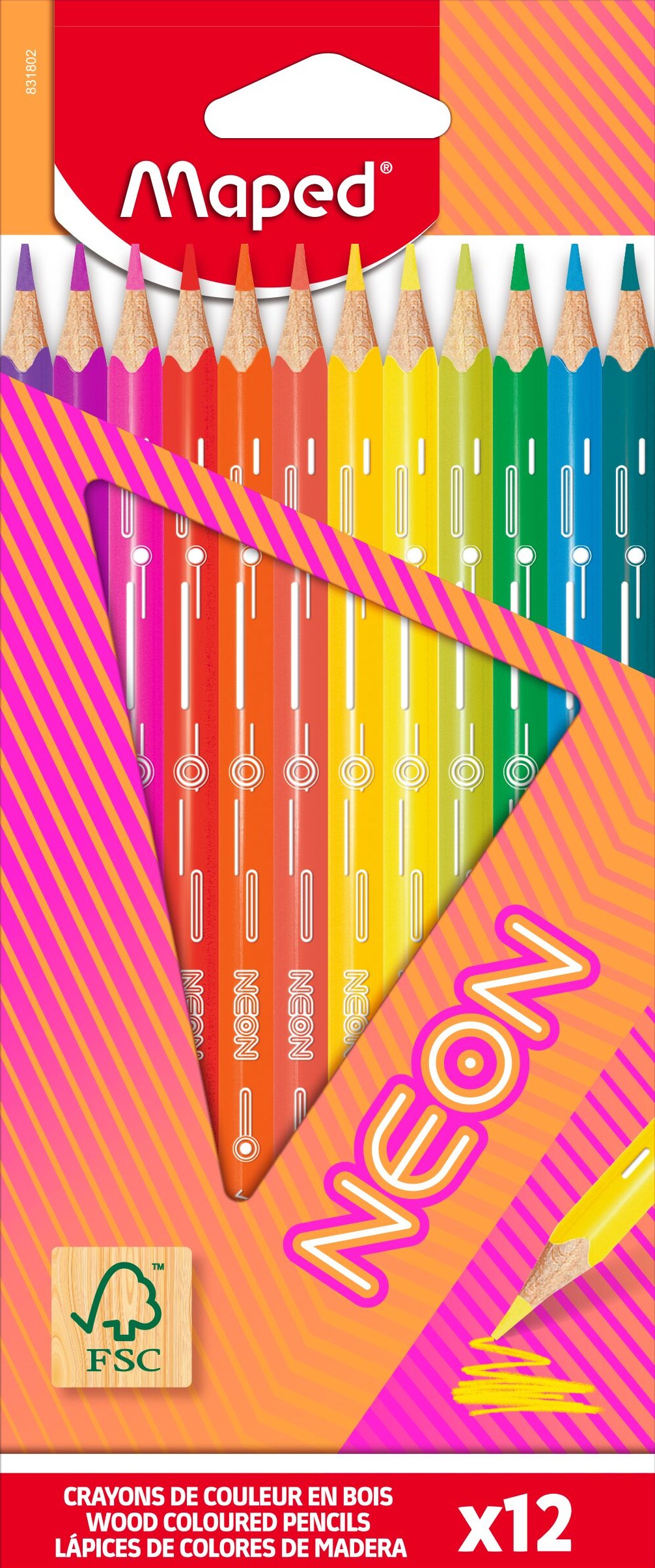 Цветные карандаши - Neon, 12 цветов