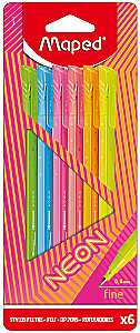 Marker - Neon, 6 Farben