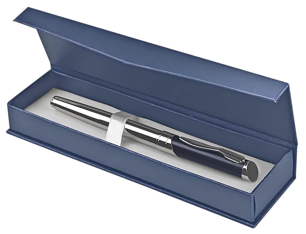 długopis kulkowy w opakowaniu prezentowym - Roller, niebieski