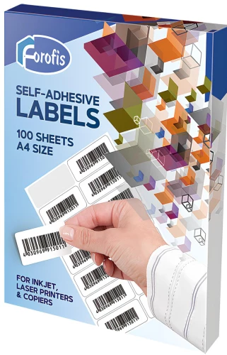 Pašlīmējošās etiķetes, baltas