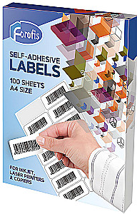 Pašlīmējošās etiķetes, baltas