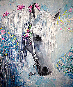 Malerei nach Zahlen 40x50 - Malerisches Pferd