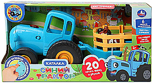 Каталка - Синий трактор с прицепом