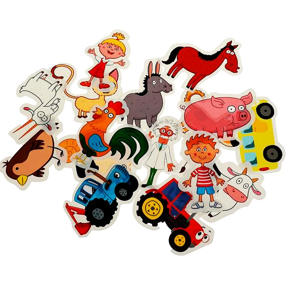 IQ Липучки из пластика. Синий трактор. Любимые герои