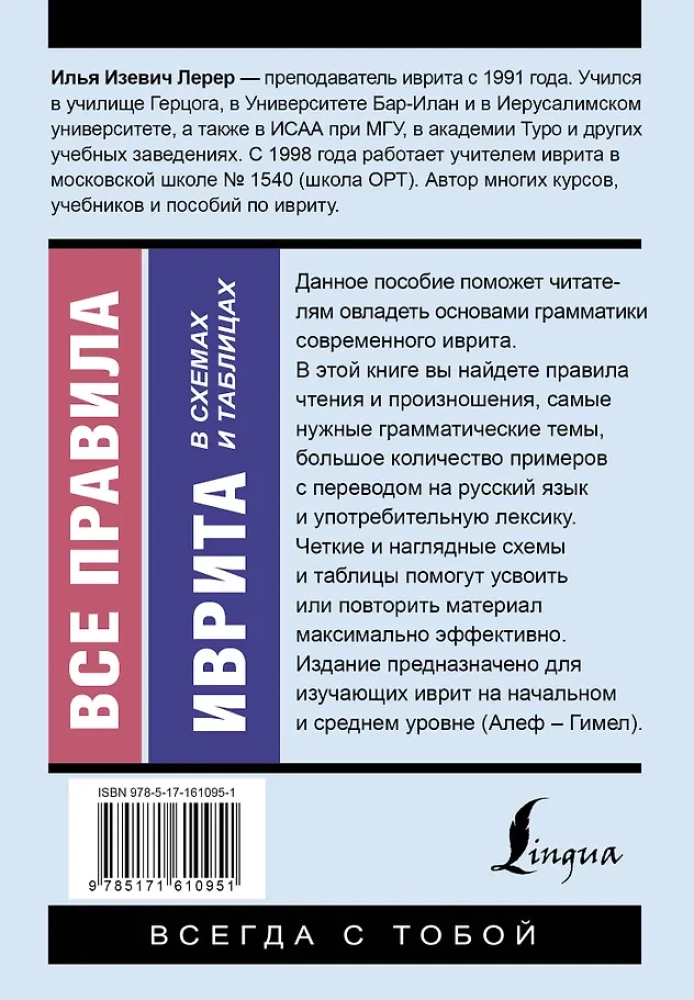 Visi ebreju valodas noteikumi shēmās un tabulās