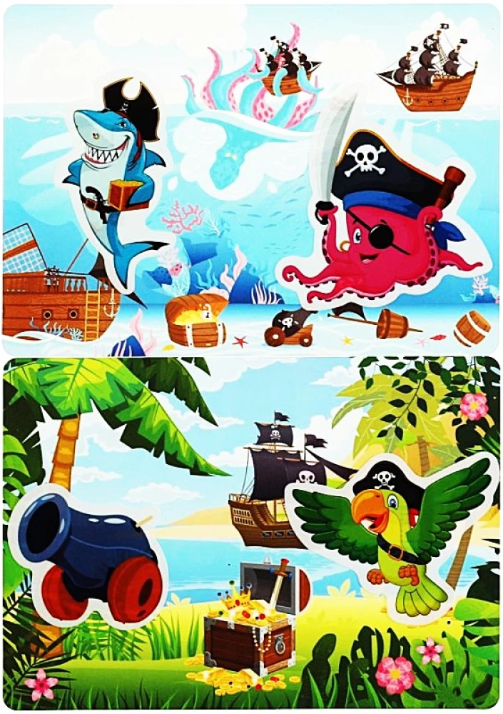 IQ-липучки из пластика - Храбрые пираты