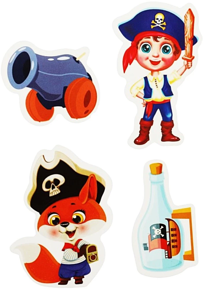 IQ-липучки из пластика - Храбрые пираты