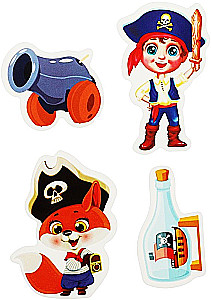 IQ-липучки из пластика - Храбрые пираты