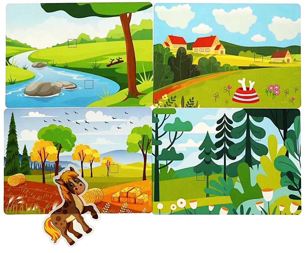 IQ Липучки из пластика - Кто где живёт?