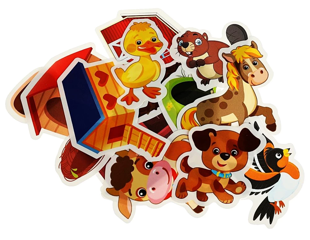 IQ Липучки из пластика - Кто где живёт?