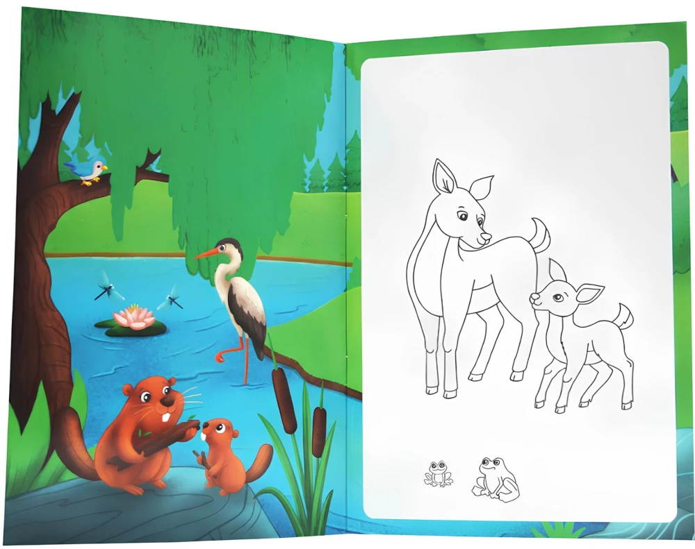 Moms and Babies. Reusable Water Coloring