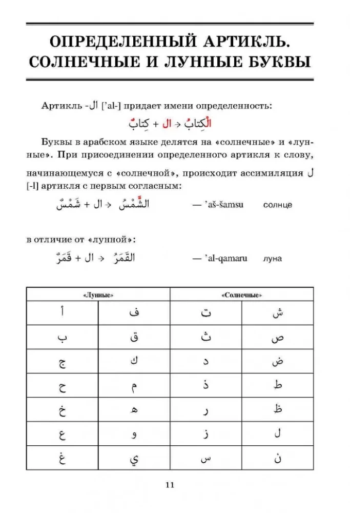 Арабская грамматика в таблицах и схемах