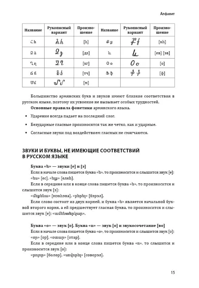 Armėnų kalba. Gramatika su pratimais