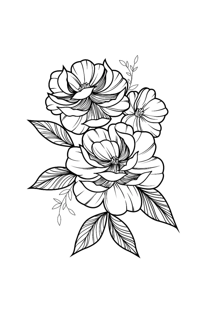 Einzigartige Blumen. Anti-Stress Ausmalbuch mit Spiralbindung