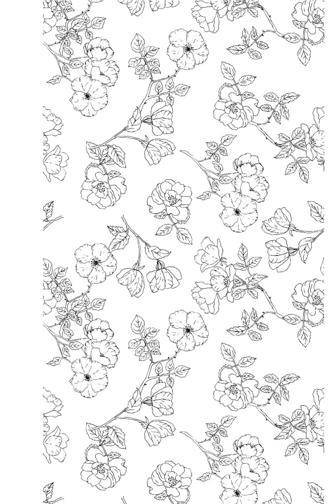 Einzigartige Blumen. Anti-Stress Ausmalbuch mit Spiralbindung