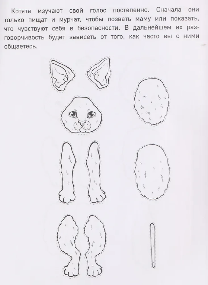 Бумажные котята в шапочках. Вырежи, раскрась, играй. 12 готовых схем