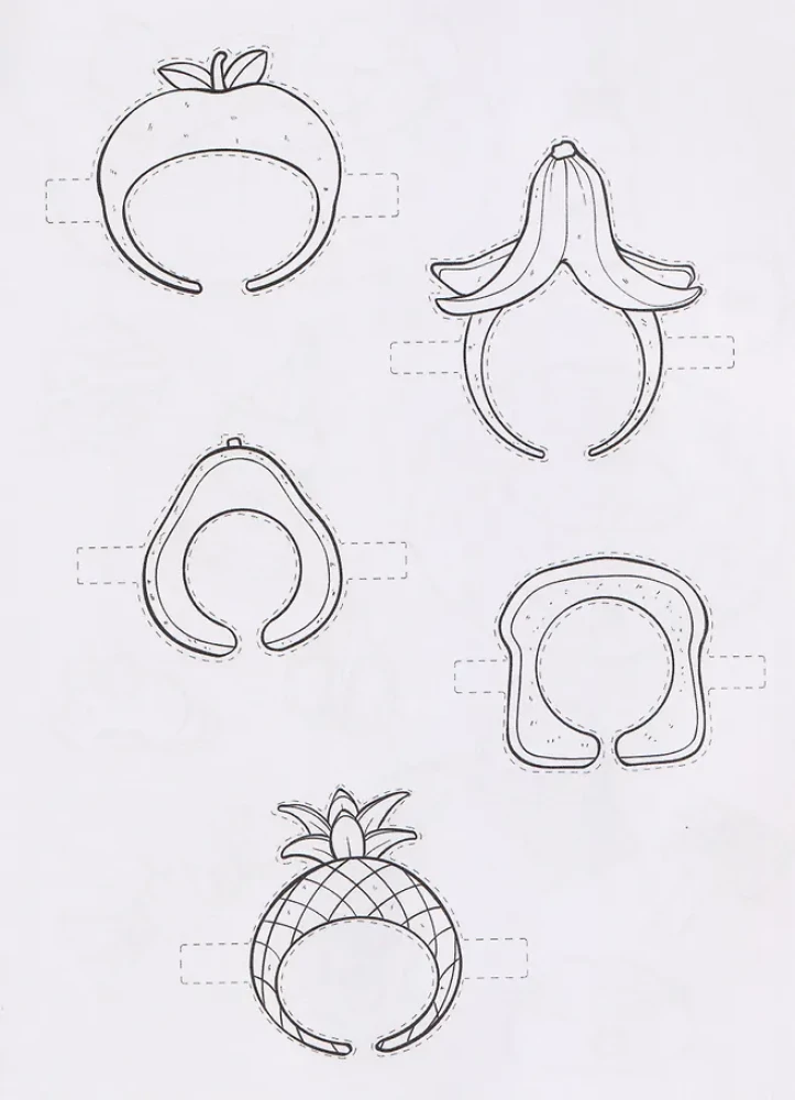 Бумажные котята в шапочках. Вырежи, раскрась, играй. 12 готовых схем