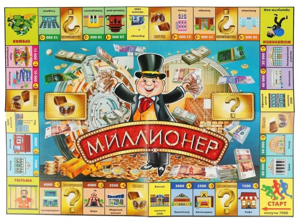 Board Business Game - Millionaire with Coins
