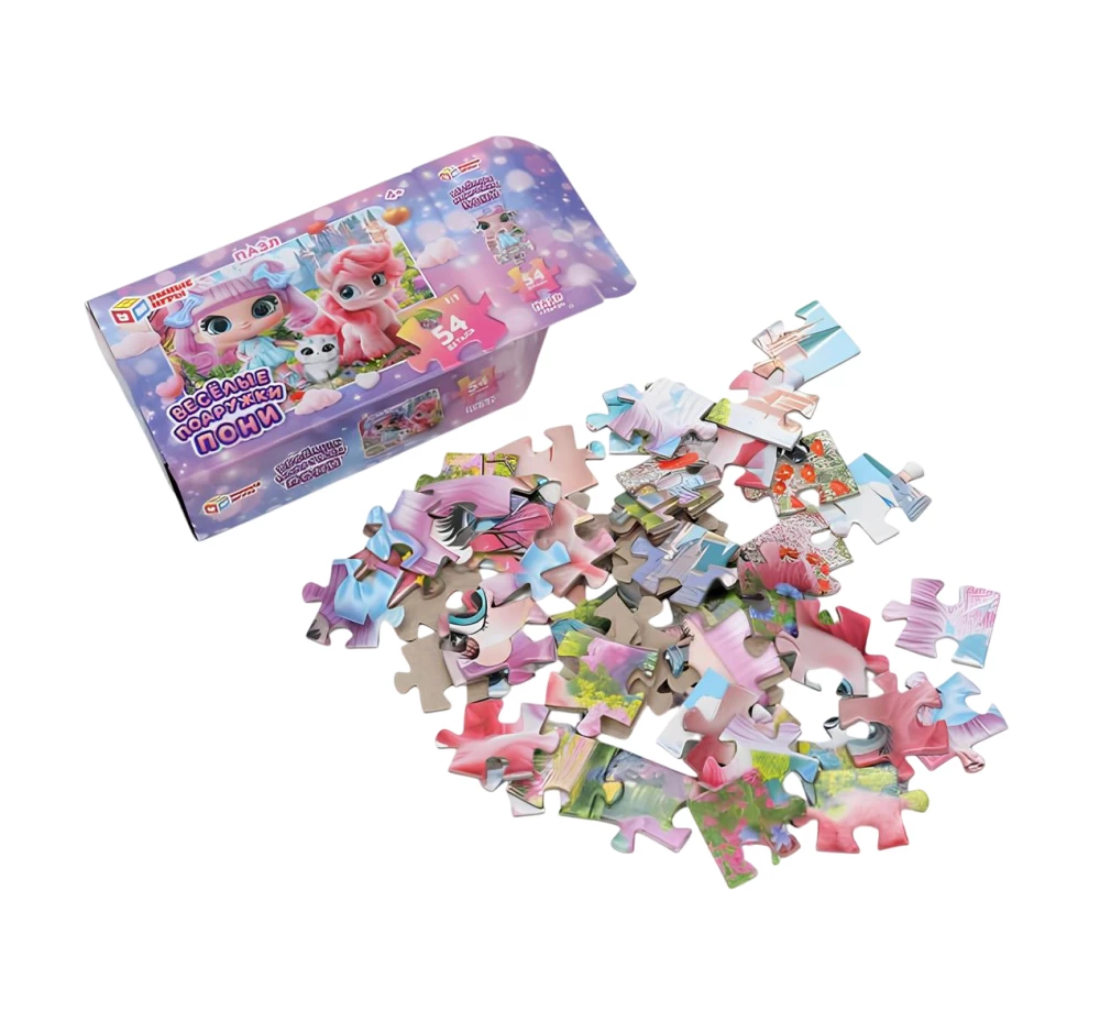 Puzzle - Cheerful Pony Friends, 54 Pieces