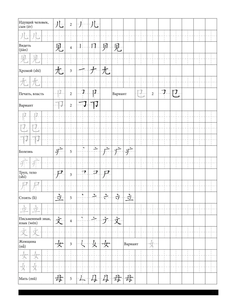 Китайский язык. Обучающие прописи