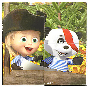 Masha and the Bear. Set of 4 cubes