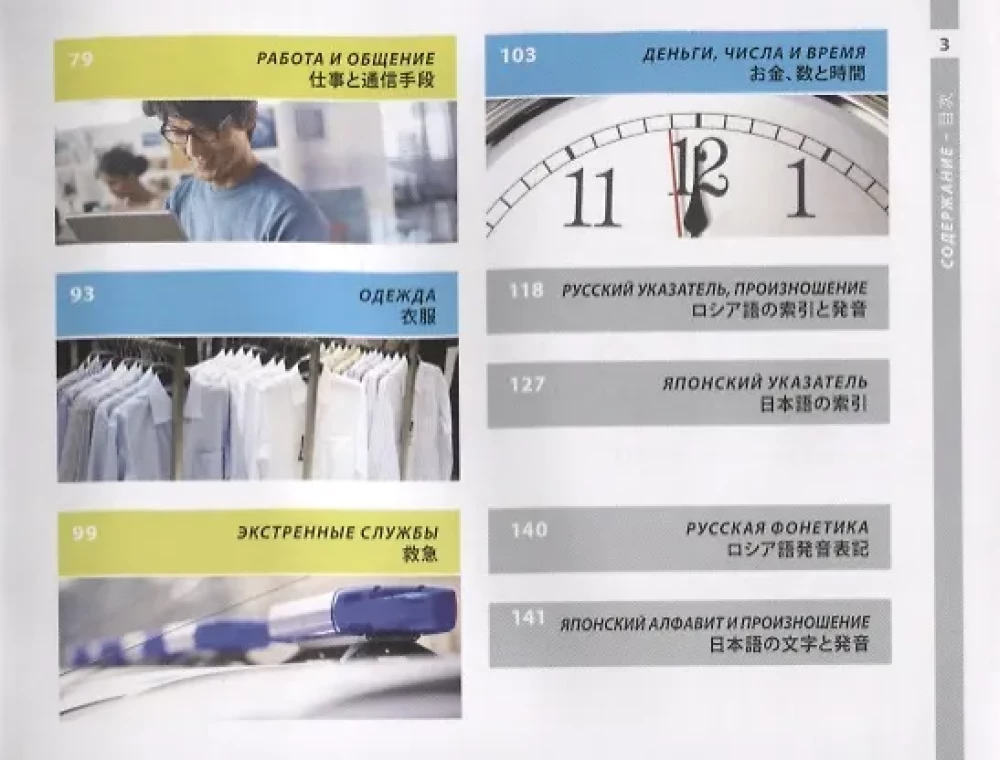 Japanischer und russischer illustrierter Wörterbuch. Kompakt-Ausgabe. 1500 Wörter