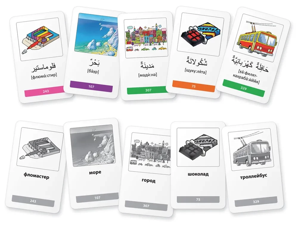 Mano pirmieji arabiški žodžiai. 333 kortelės atminties lavinimui