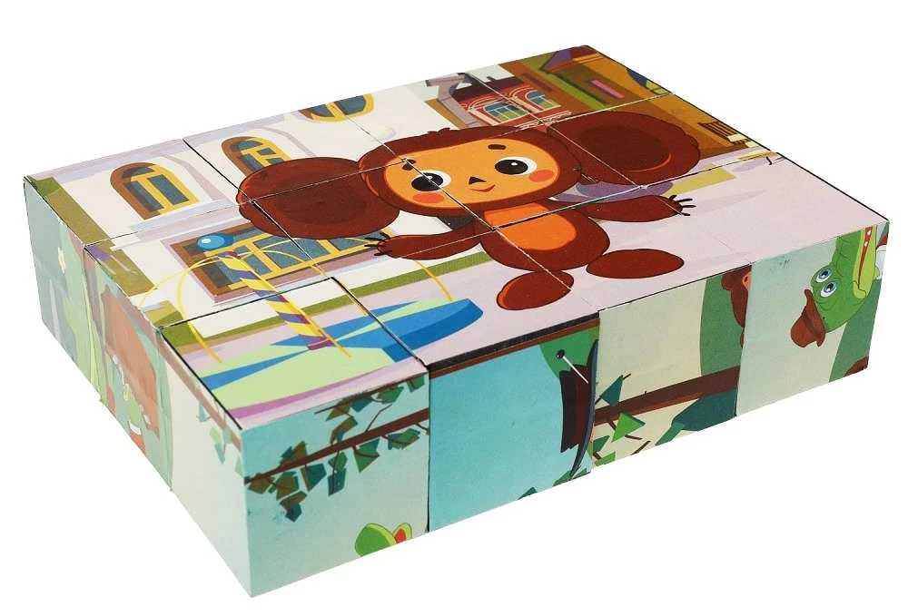 Cheburashka. Set of 12 Cubes