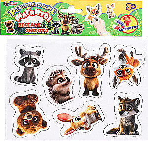 Веселые зверята. Развивающая игра на магнитах