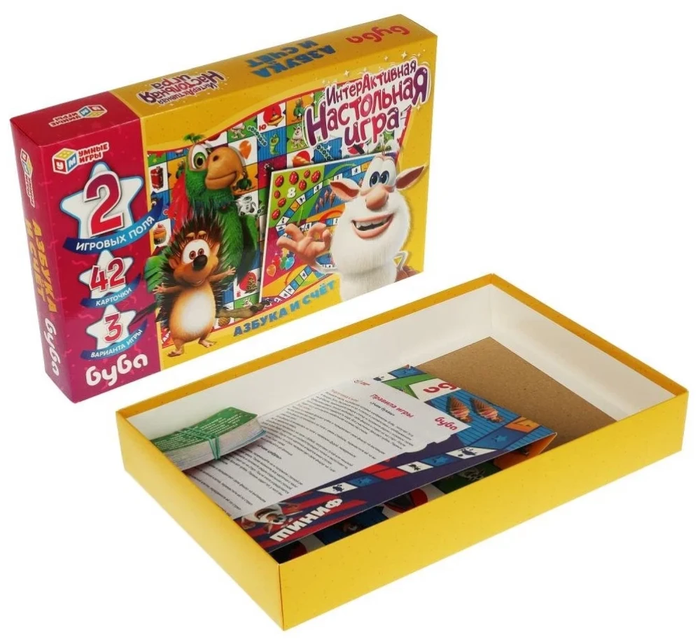 Interaktive Gesellschaftsspiel - Buba. Alphabet und Zählung