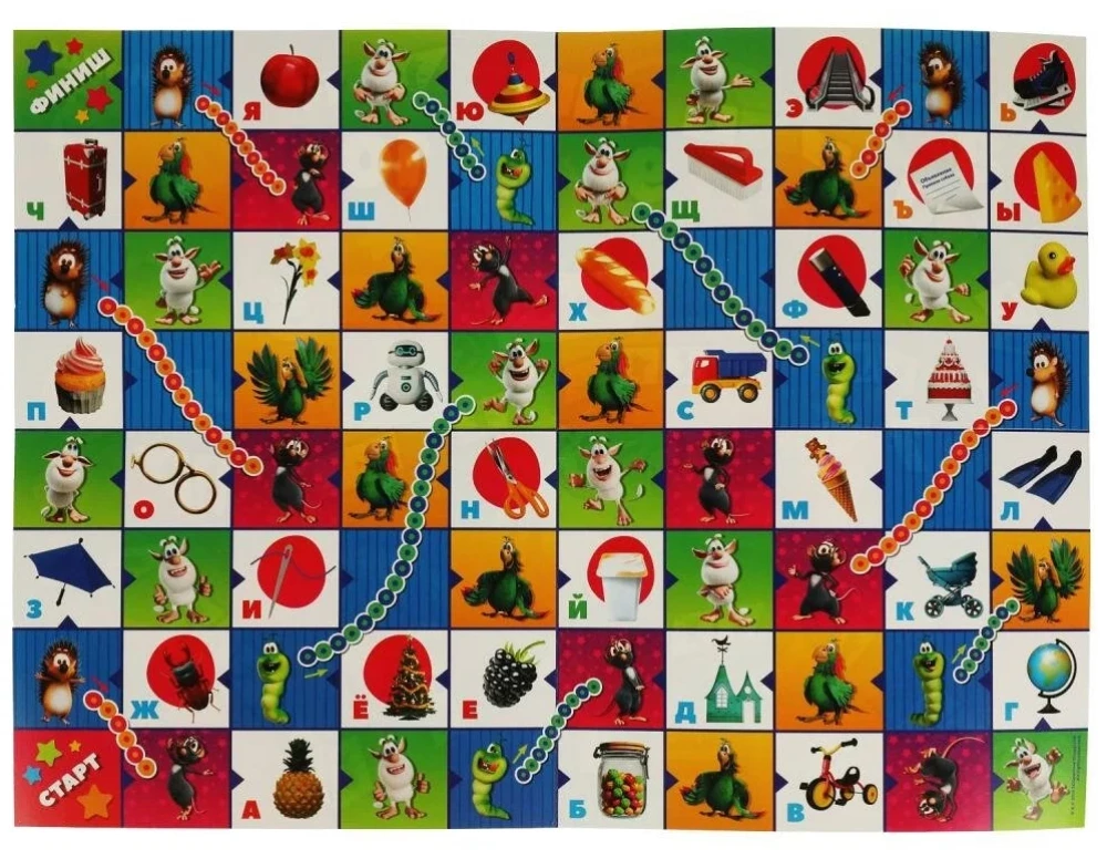 Interaktive Gesellschaftsspiel - Buba. Alphabet und Zählung