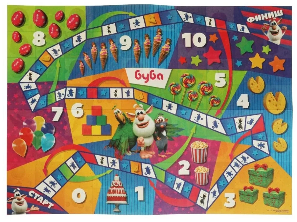 Interaktive Gesellschaftsspiel - Buba. Alphabet und Zählung