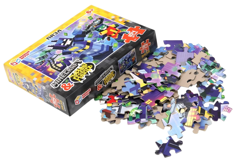 Puzzle - Inspired by Minecraft & Black Knight, 104 pieces