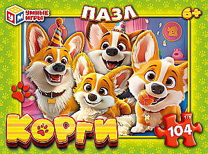 Puzzle - Corgi, 104 pieces