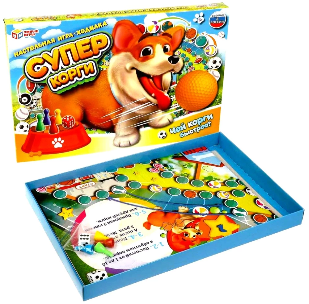 Gra planszowa - Super corgi. Który corgi jest najszybszy?