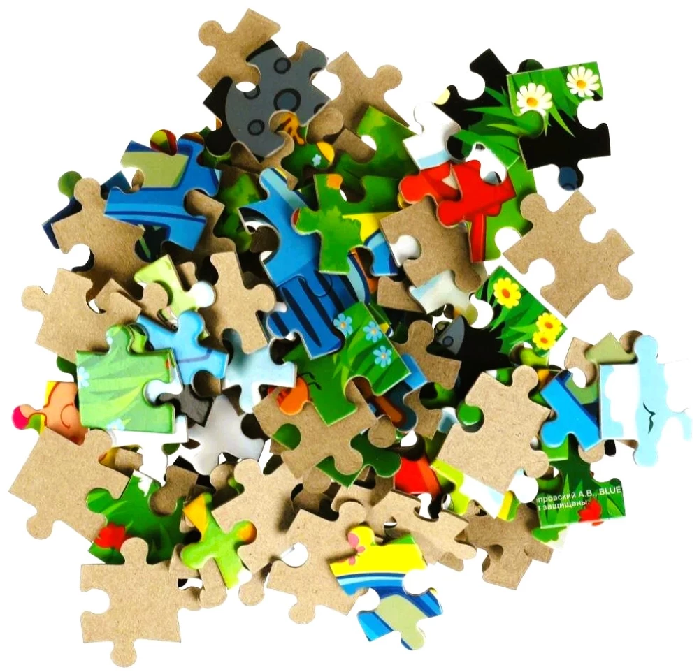 Puzzle - Blue Tractor. Collector's Series, 104 pieces