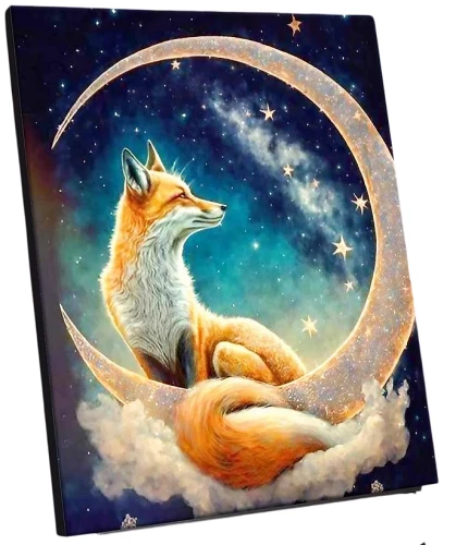 Malerei nach Zahlen mit Kristallen aus Kristall - Sterbliche Fuchs