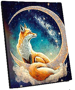 Malerei nach Zahlen mit Kristallen aus Kristall - Sterbliche Fuchs