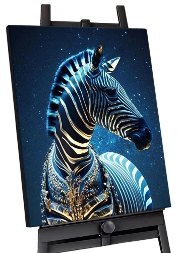 Malerei nach Zahlen mit Kristallen aus Kristall - Mythisches Zebra