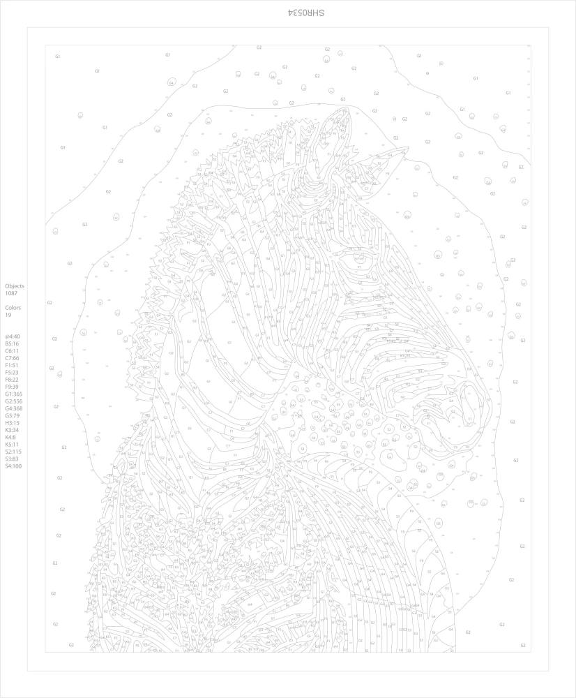 Malerei nach Zahlen mit Kristallen aus Kristall - Mythisches Zebra