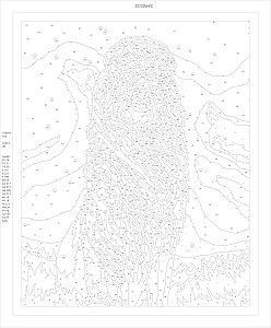 Malerei nach Zahlen mit Kristallen aus Kristall - König der Tiere