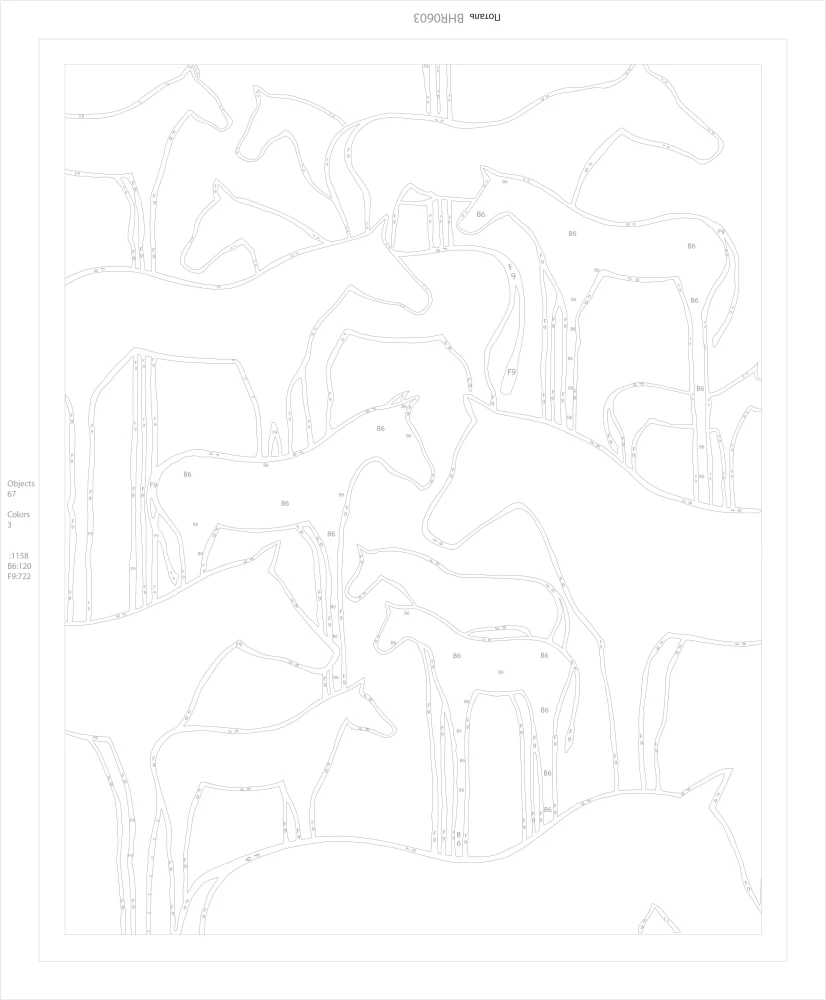 Malerei nach Nummern mit Goldfolie - Pferde