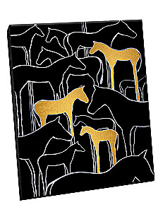 Malerei nach Nummern mit Goldfolie - Pferde