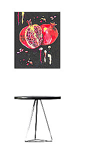 Zahlenmalerei mit Blattgold - Saftgranat