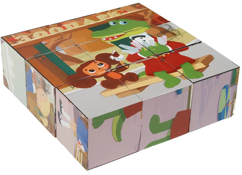 Cheburashka. Set of 9 cubes