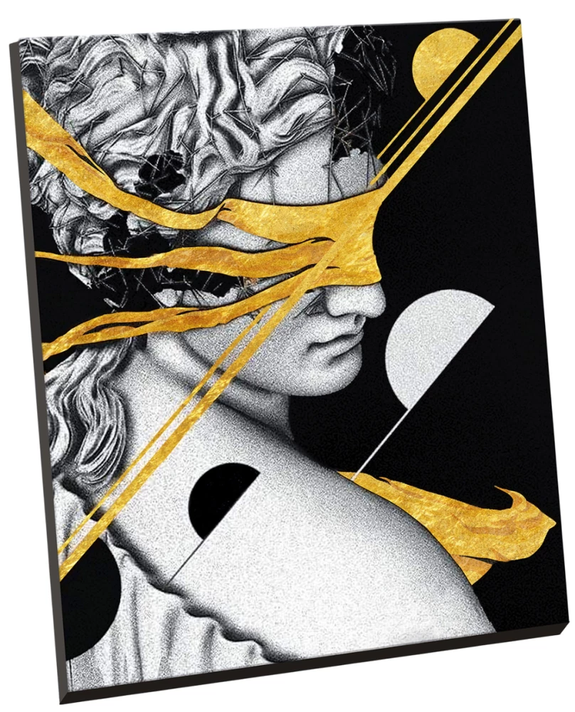 Nummeriertes Gemälde mit Blattgold - Kunst