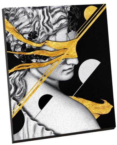 Nummeriertes Gemälde mit Blattgold - Kunst