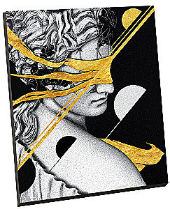 Nummeriertes Gemälde mit Blattgold - Kunst