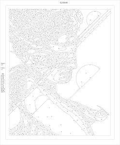 Nummeriertes Gemälde mit Blattgold - Kunst