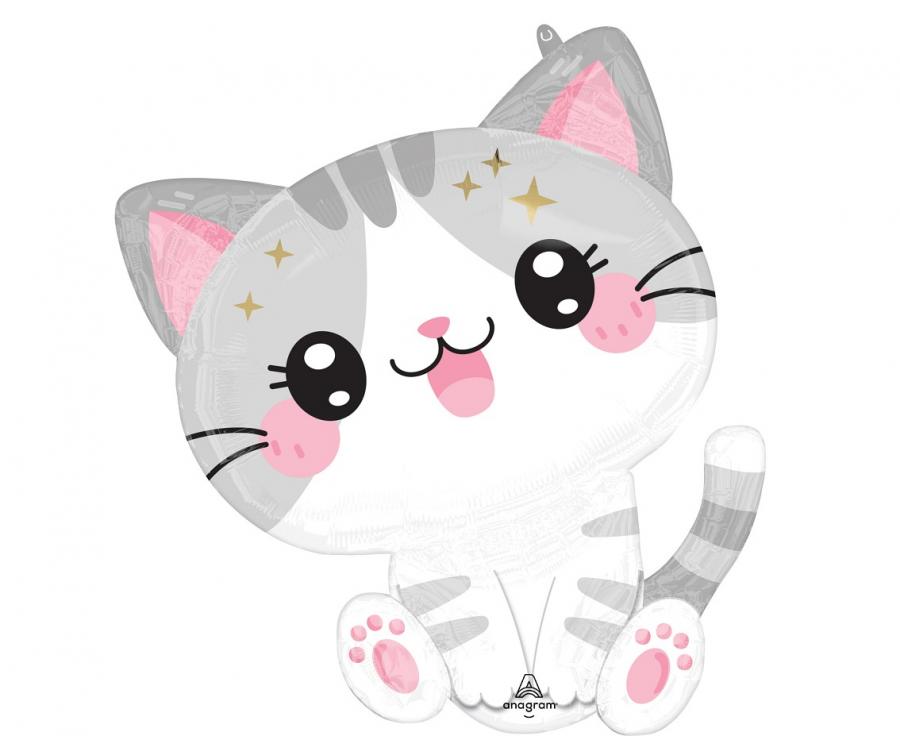Foil Balloon - Kawaii Kitty